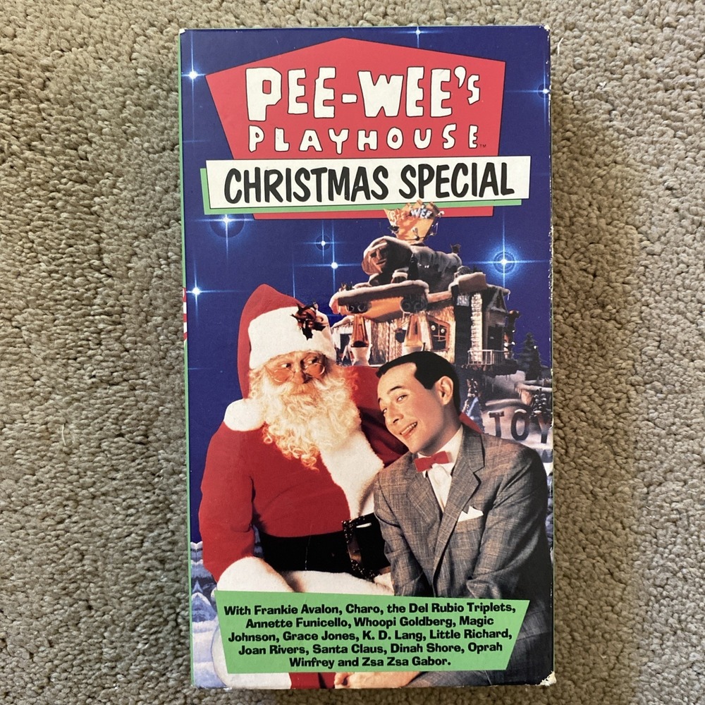 VINTAGE 1988 PEE-WEE'S PLAYHOUSE CHRISTMAS SPECIAL VHS MAGIC JONSON OPRAH CHARO